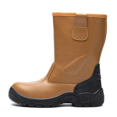 購入 本物の真皮の保安靴 油と水に耐える 黄色い仕事靴 online manufacture
