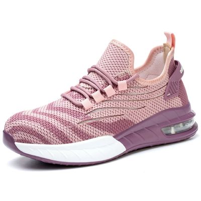 購入 ピンク オフィス スチール トー シューズ スリップレジスタント スポーツ シューズ 女性用 online manufacture