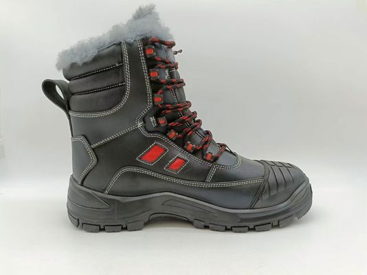 購入 耐久性のある革の仕事ブーツ スチール トゥーハイ トップ 冬靴 online manufacture