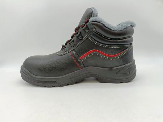 購入 防パンクチュール 冬の高頂靴 黒い革 滑りやすい靴 耐久性 online manufacture