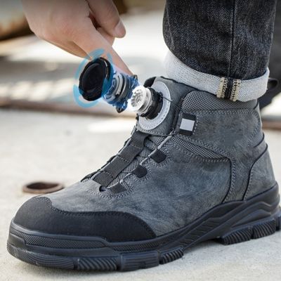 購入 黒いマイクロファイバーでセキュリティワークのためのケヴラーミッドソール安全靴 online manufacture