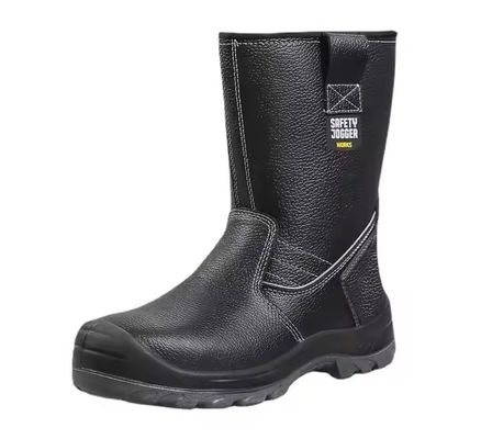 購入 OEM High Top Genuine Leather Work Shoes Steel Plate Safety Boots Genuine Leather Security Work Boots Pu Injection Sole online manufacture